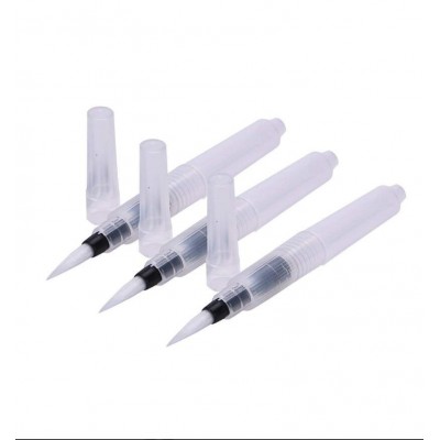 3 Pcs Set Watercolor Brush Pen Water Paintbrush with refillable reservoir Assorted Brush Tips